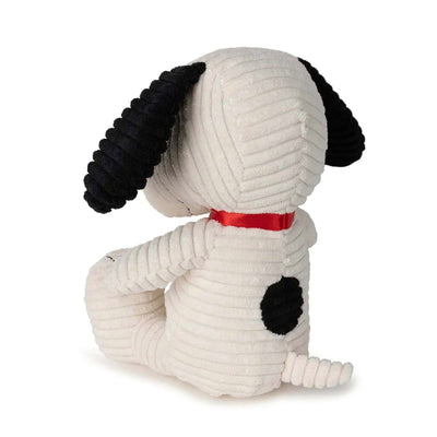 Snoopy Sitting soft toy 27cm, Eco corduroy cream