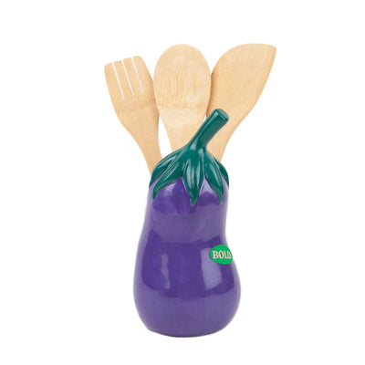 DOIY Farmers' Market Eggplant utensils pot