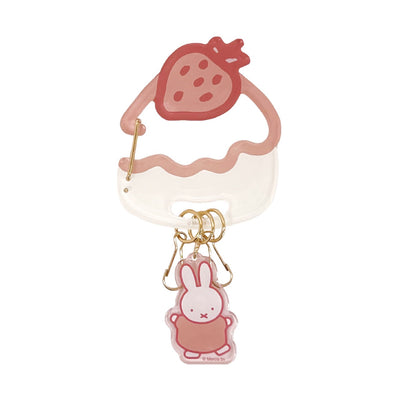 Miffy Cake Shaped key charm, strawberry