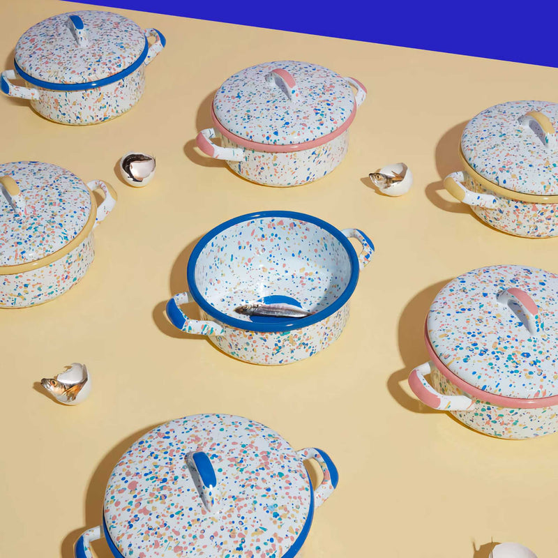 Kapka Enamel Wonder Wheel Small Pot, Blue