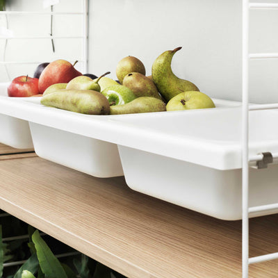 String Bowl Shelf , White (d30xw78xh9cm)