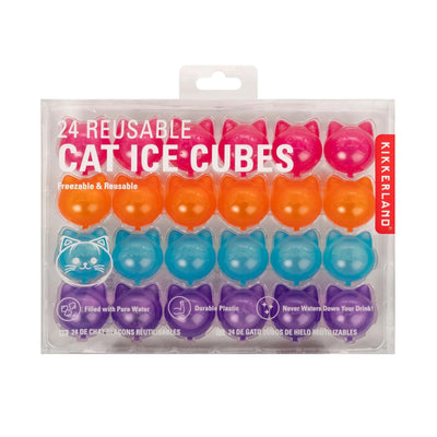 Kikkerland 24 Reusable Cat Ice Cubes
