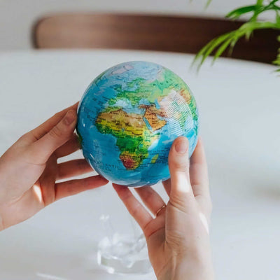 MOVA 8.5" Rotating Globe, Blue Ocean Relief World