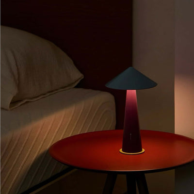 Fine Lumens Tipsy rechargeable lamp, blue/plum