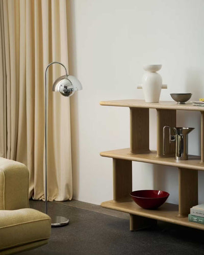 &Tradition Flowerpot VP12 floor lamp, chrome