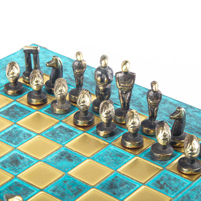 Manopoulos Cycladic art chess 28x28, ocean