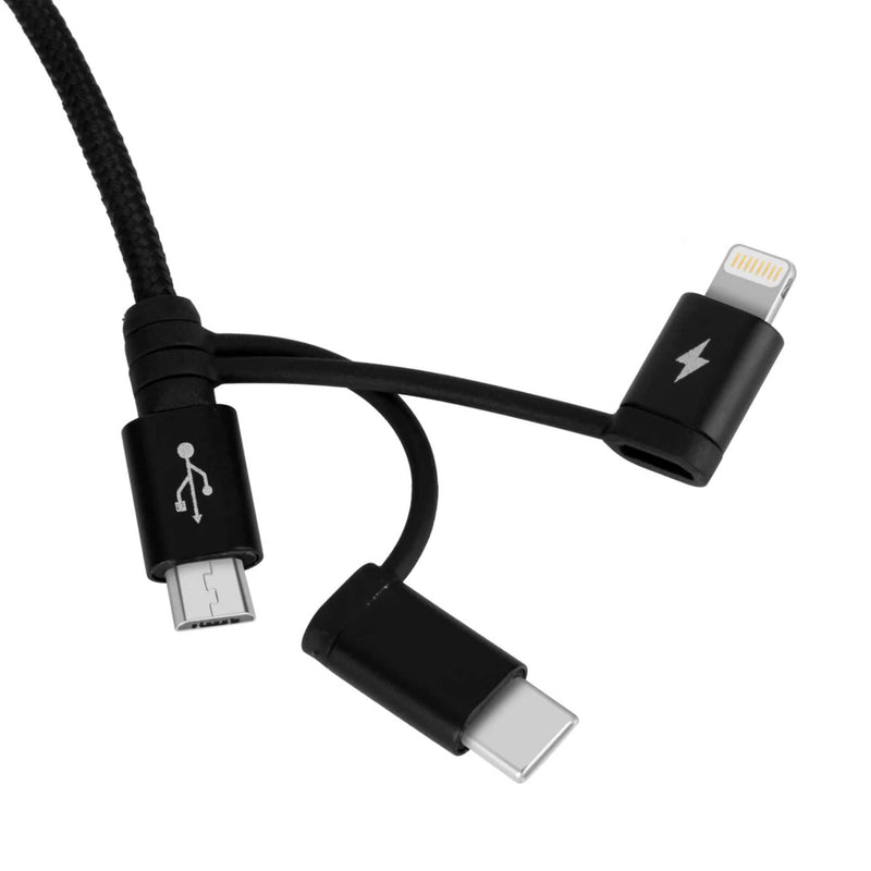 Momax One Link 3-in-1 USB A to Micro USB/Lightning/USB-C (1m)