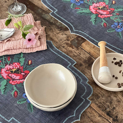 Beija Flor Gobelin Blue Cutout Vinyl Placemat