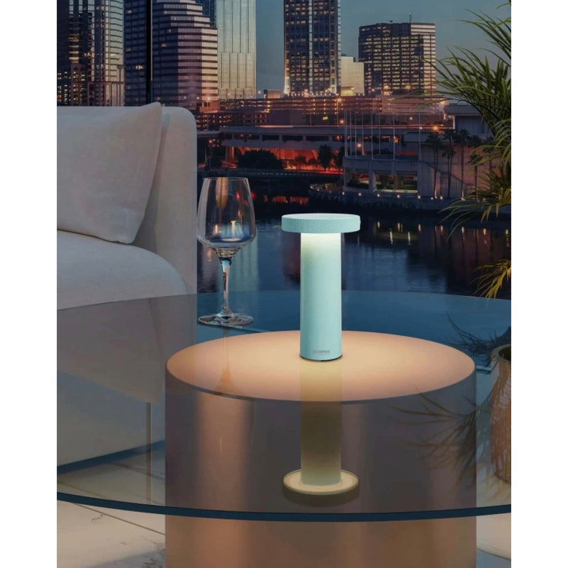 Sompex Volume rechargeable lamp, turquoise