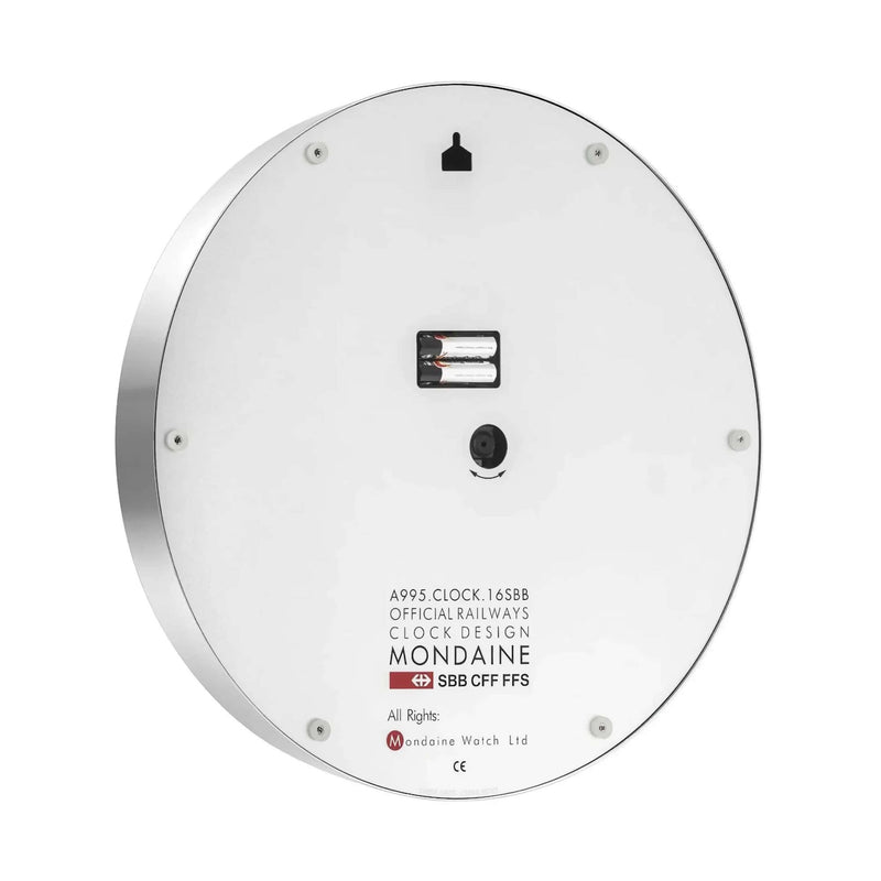 Mondaine wall clock ø40, silver