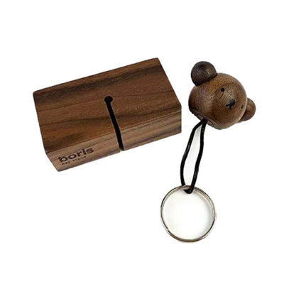 Boris wooden keyring with magnet stand