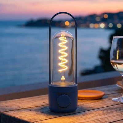 Sompex Coil Outdoor rechargeable lamp, blue