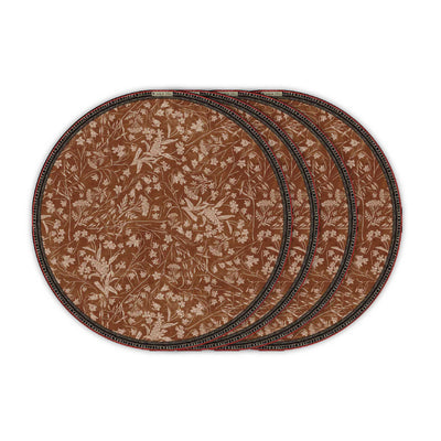 Beija Flor Botanic Vinyl Placemat set of 4, Amber