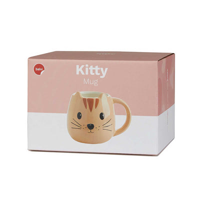 Balvi ceramic mug, brown kitty