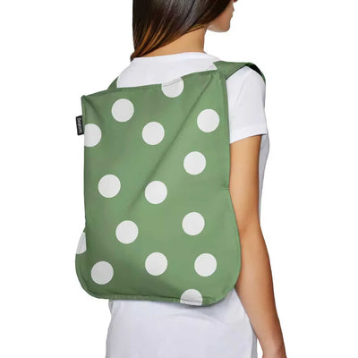 Notabag Original backpack tote, olive dots