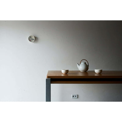 Lemnos kehai wall clock, white