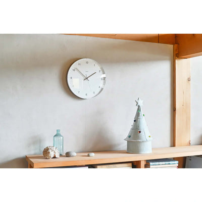 Lemnos Biome wall clock, snow