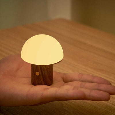 Gingko Alice Super Mini portable table lamp, walnut