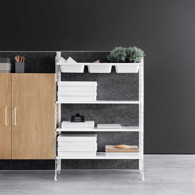 String Bowl Shelf , White (d30xw78xh9cm)