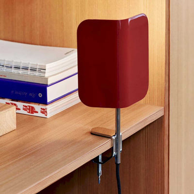 Hay Apex clip lamp, maroon red