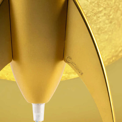 Mathmos Telstar Gold Rocket lava lamp, pink/yellow lava