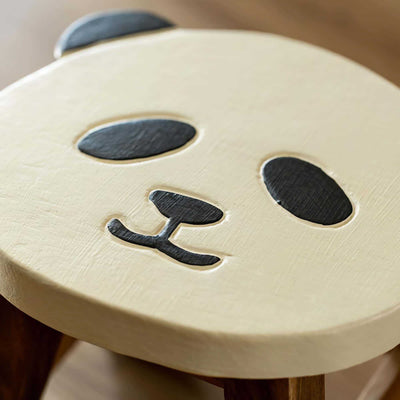 Acacia Wood Mini Stool, Panda