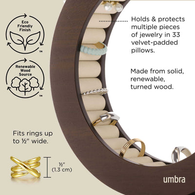 Umbra Ferris jewelry organizer, walnut
