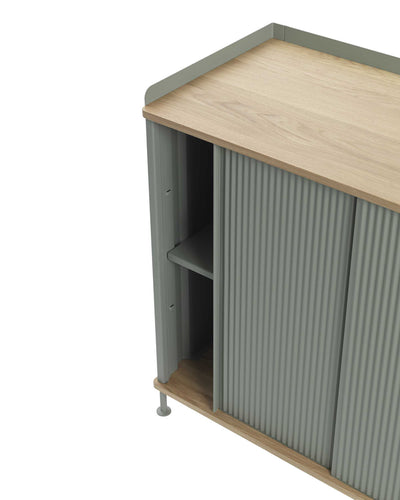 Muuto Enfold Sideboard Wide Tall (w148xd45xh84.5cm) , Oak/Dusty Green