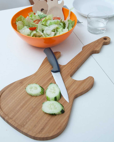Kikkerland Bamboo Guitar Cutting Board