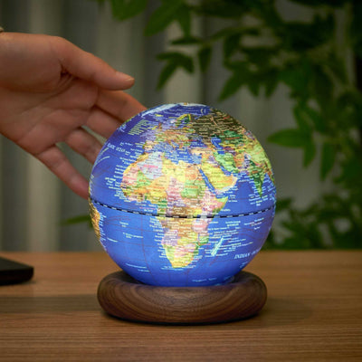 Gingko AtlasGlobe Mini lamp, dark ocean blue