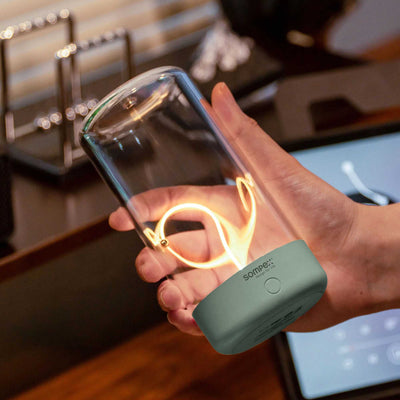 Sompex Pulse rechargeable lamp, olive green