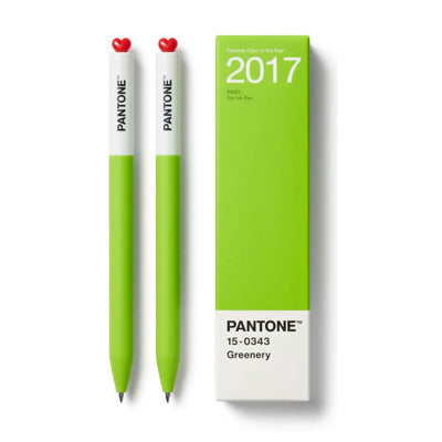 PANTONE® x Kaco gel ink pen set of 2, greenery