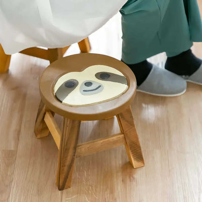 Acacia Wood mini stool, sloth