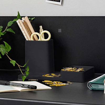 Zone Denmark Lacquered Concrete pen holder, black