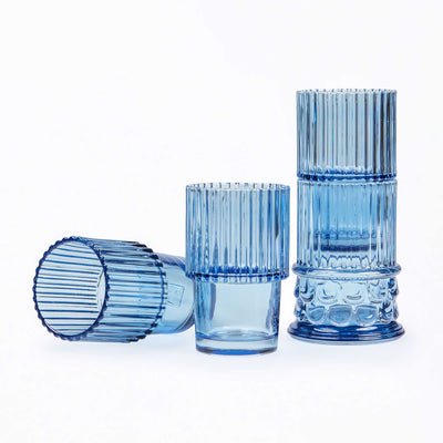 DOIY Athena stackable glass, blue