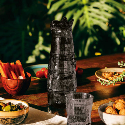 DOIY Kitty stackable glasses, Black