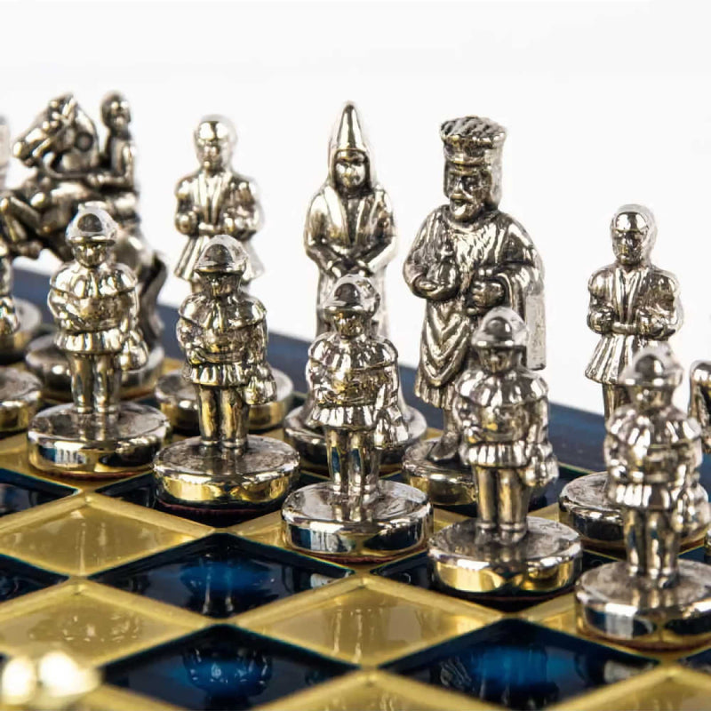 Manopoulos Byzantine Empire chess set extra small, blue