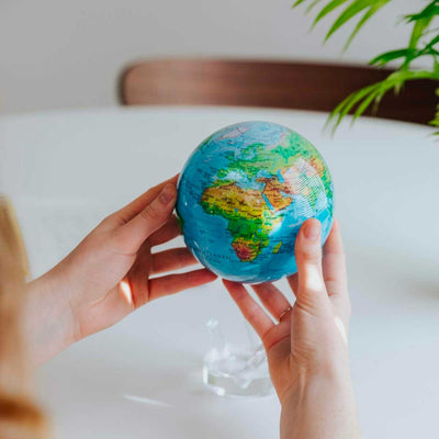 MOVA 4.5" Rotating Globe, Blue Relief Map