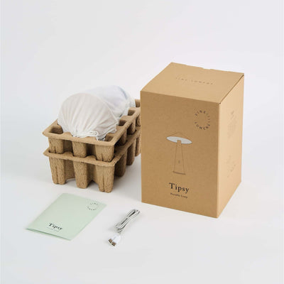 Fine Lumens Tipsy rechargeable lamp, pink/red