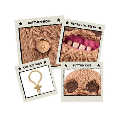 Fuggler funny ugly monster key ring, gaptooth mcGoo