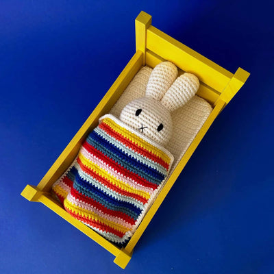 Just Dutch Yellow bed + handmade blanket & mattress for mIffy doll