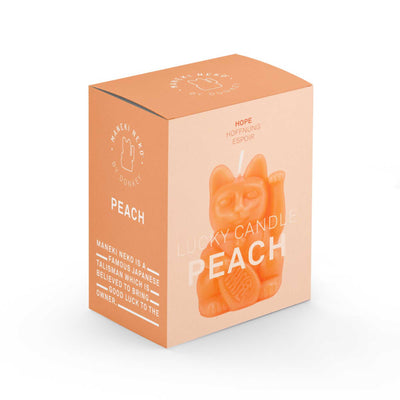 Donkey Lucky Cat scented candle, Peach