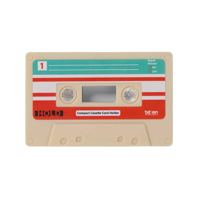 Bitten Cassette card holder, cream