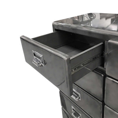 Dulton Cabinet 3 Column by 5 Drawers, Raw