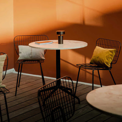 Audo Copenhagen Column table round with star base Ø80