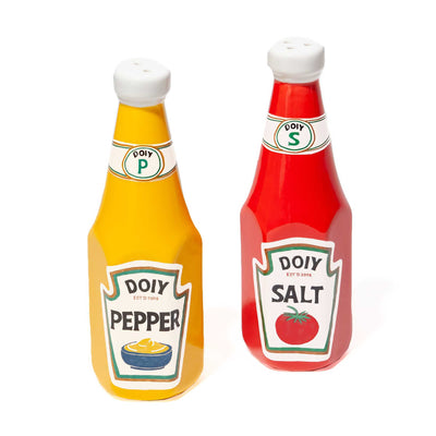 DOIY Corner Shop Ceramic Salt and Pepper Shakers