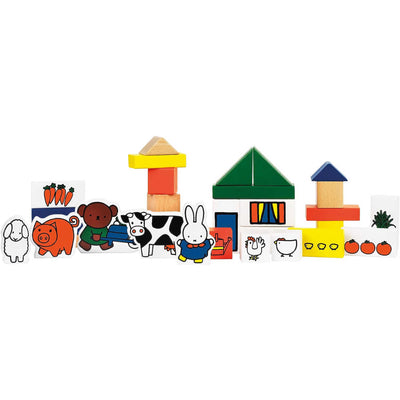 Bambolino Toy Miffy Farm Wooden Building Blocks