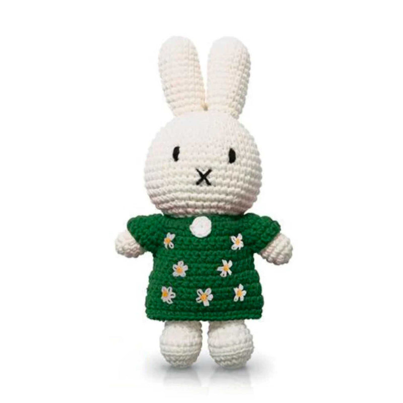 Just Dutch Miffy crochet, floral green dress