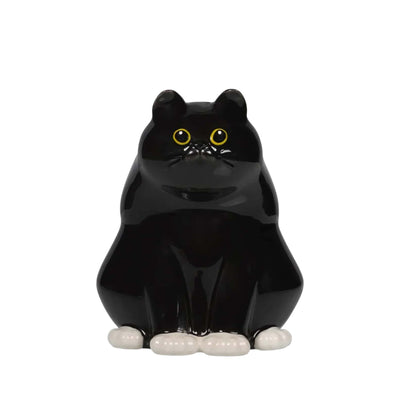 Bitten Black Cat vase