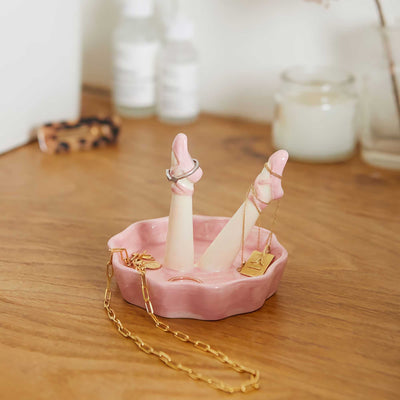 Happy Legs Dance ceramic ring holder